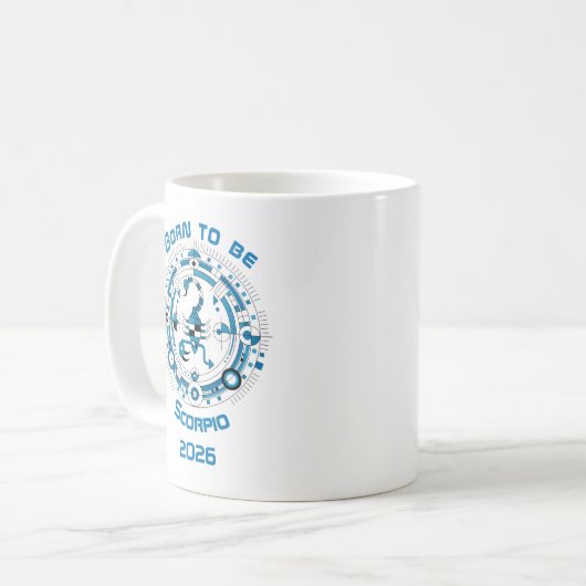 Mug Born to be Scorpio (Devant gauche)