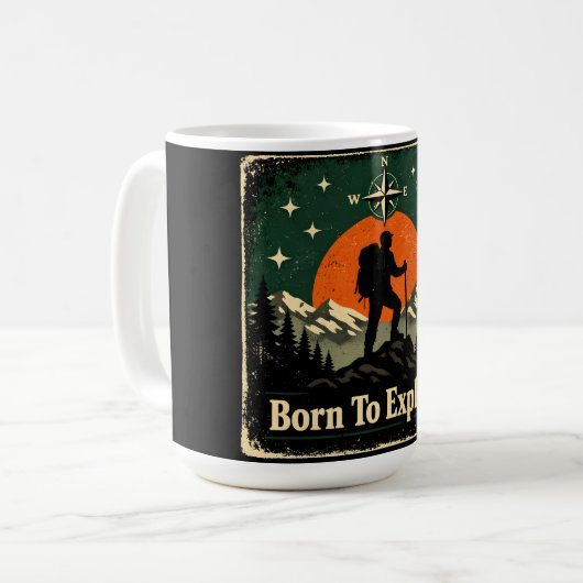 Mug Born To Explore – Natural Explorer Wilderness (Devant gauche)