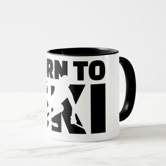 Mug Born to SKI (Devant droit)