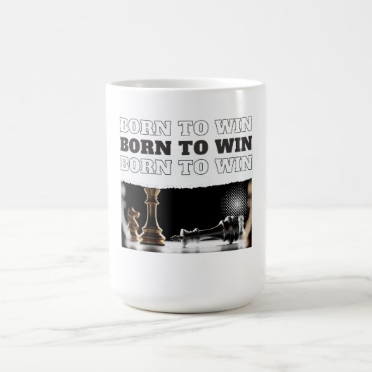 Mug BORN TO WIN Chess Victory – Motivational (Centre)