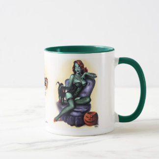 Mug Borne de fille de zombi d'anniversaire d'art de