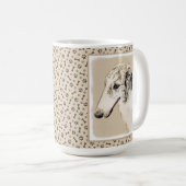 Mug Borzoi (Brindle d'argent) Peinture originale de ch (Devant droit)