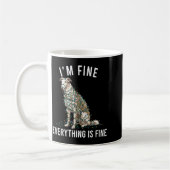 Mug Borzoi Christmas I'm Fine Everything Is Fine (Gauche)