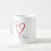 Mug Borzoi Coeur Appartient (Devant gauche)
