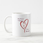 Mug Borzoi Coeur Appartient (Gauche)