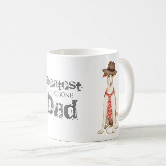 Mug Borzoi Papa (Devant droit)