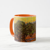 Mug Bosquet d'oliviers, ciel orange de Vincent van Gog (Devant gauche)