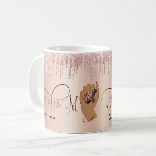 Mug Boss à ongles, cadeau pour manucure de technicien  (Devant gauche)