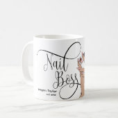 Mug Boss à ongles, Technicien à ongles, ongles longs,  (Devant gauche)