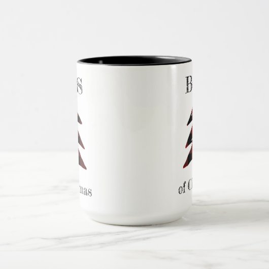 Mug Boss de Noël Plaid Arbre de Noël Drôle (Centre)