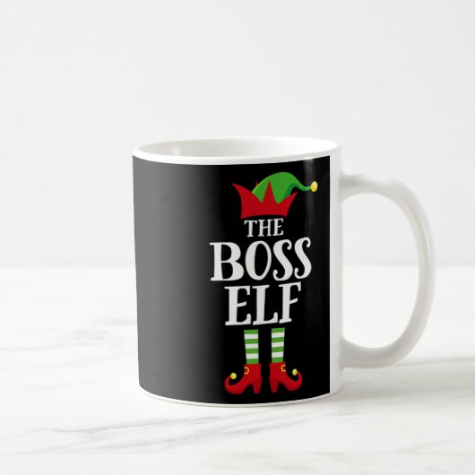 Mug Boss Elf Famille Correspondant Groupe de Noël Elf (Droite)