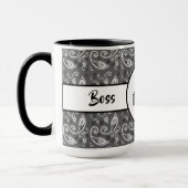 Mug Boss Lady Black Cat Ringer 15oz (Gauche)