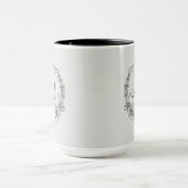 Mug Boss Lady Black Grey Monogram Ringer 15oz (Centre)