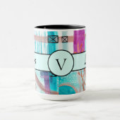 Mug Boss Lady Black Monogram Abstrait Ringer 15oz (Centre)
