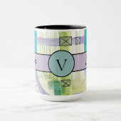 Mug Boss Lady Black Monogramme Abstrait 2 Ringer 15oz (Centre)