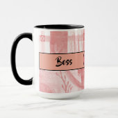 Mug Boss Lady Black Monogramme Abstrait 3 Ringer 15oz (Gauche)