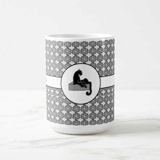 Mug Boss Lady Chat noir et fleurs Motifs (Centre)