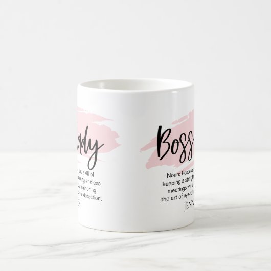 Mug Boss Lady Funny Définition Personnalisée (Centre)