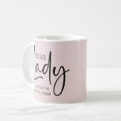 Mug Boss Lady Logo Blush Pink Personnalisé (Devant gauche)
