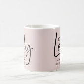 Mug Boss Lady Logo Blush Pink Personnalisé (Centre)
