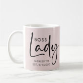 Mug Boss Lady Logo Blush Pink Personnalisé (Gauche)