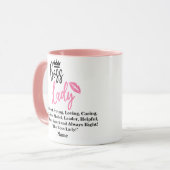 Mug Boss Lady, Nom Personnalisé Cadeau Pour Elle (Devant gauche)