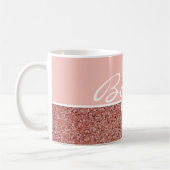 Mug Boss Lady Rose Gold Pink Parties scintillant (Gauche)