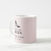 Mug Boss Lady Stiletto Logo Blush Personnalisé (Devant gauche)
