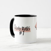 Mug BossLady Règle 7 Côté Hustle Motivationnel dire (Devant gauche)