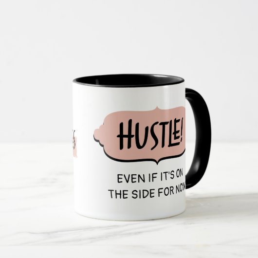 Mug BossLady Règle 7 Côté Hustle Motivationnel dire (Devant droit)