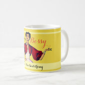 Mug Bossy Gal Retro Jaune (Devant droit)