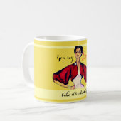 Mug Bossy Gal Retro Jaune (Devant gauche)