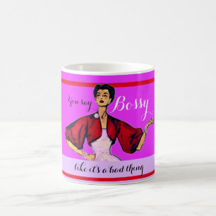Mug Bossy Gal Retro Magenta