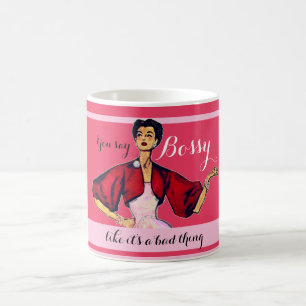 Mug Bossy Gal Retro Rose