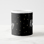 Mug - Bossy Gold Dots Confetti Noir (Devant)