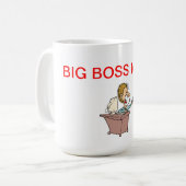 Mug BossYellingPhone, HOMME de PATRON ! ! (Devant gauche)