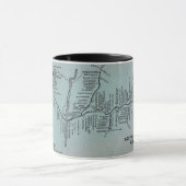 Mug Boston à la carte de chemin de fer d'Albany (Centre)