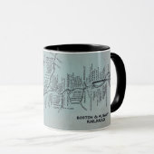 Mug Boston à la carte de chemin de fer d'Albany (Devant droit)