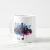 Mug Boston City Skyline, Boston Ma Skyline (Devant gauche)