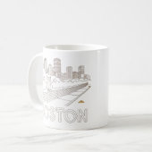 Mug Boston City Skyline, Boston Ma Us Skyline (Devant gauche)