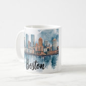 Mug Boston City Skyline, Boston Ma Us Skyline (Devant gauche)