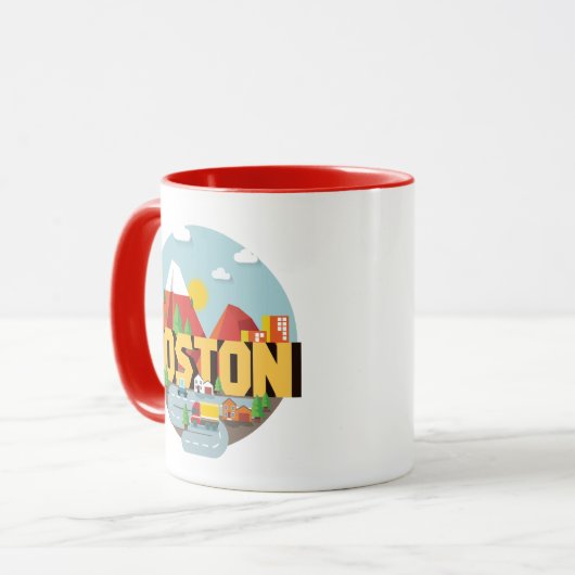 Mug Boston comme destination (Devant gauche)