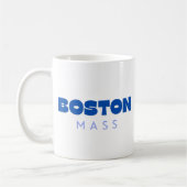 Mug Boston Massachusetts Bleu Moderne (Gauche)