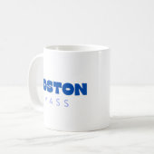 Mug Boston Massachusetts Blue Modern (Devant gauche)