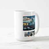 Mug Boston Massachusetts City Skyline Photo Voyage (Devant droit)