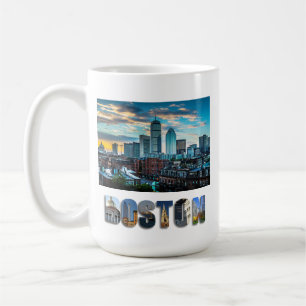 Mug Boston Massachusetts City Skyline Photo Voyage