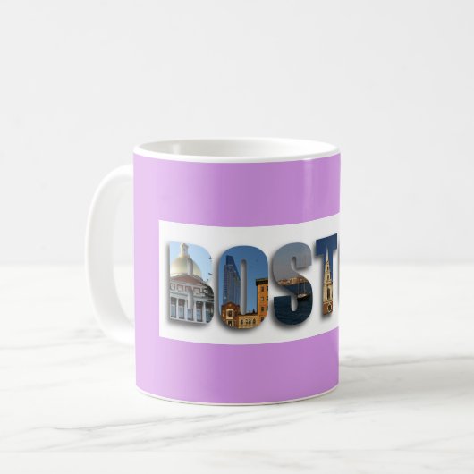 Mug Boston Massachusetts City Travel Photos (Devant gauche)