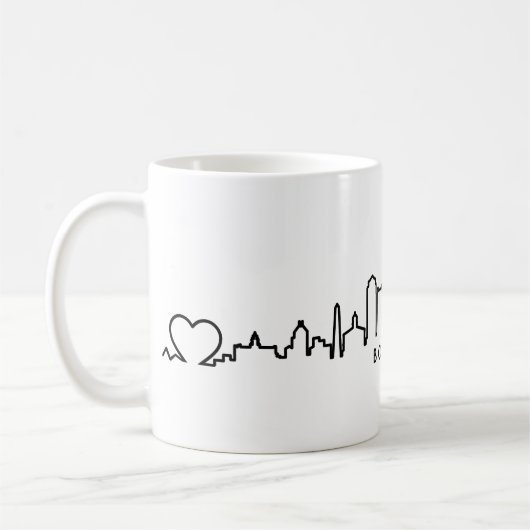Mug BOSTON Massachusetts USA City Skyline Silhouette (Gauche)