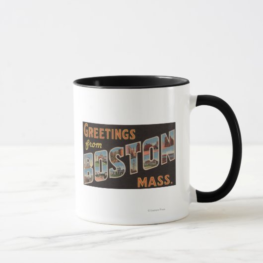 Mug Boston, MassachusettsScènes de grandes lettres 3 (Droite)
