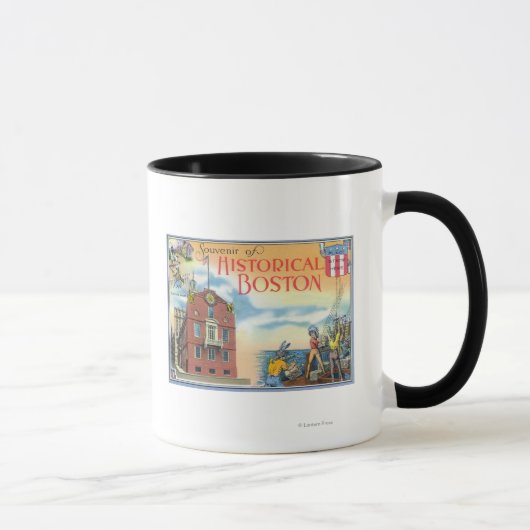 Mug Boston, MassachusettsScènes historiques de Boston (Droite)